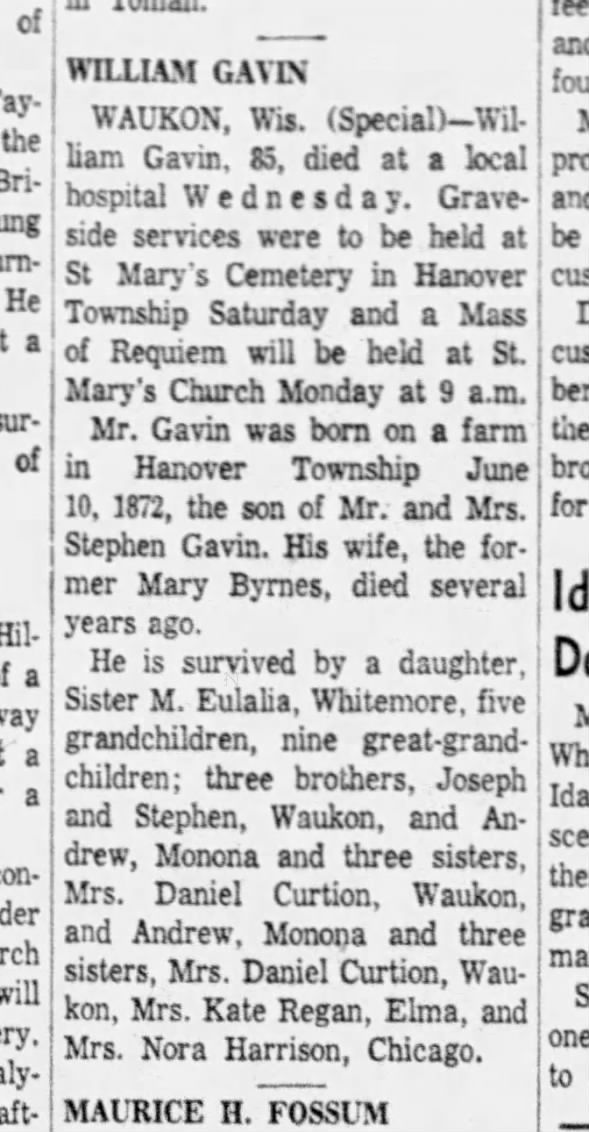 Clipping from The La Crosse Tribune